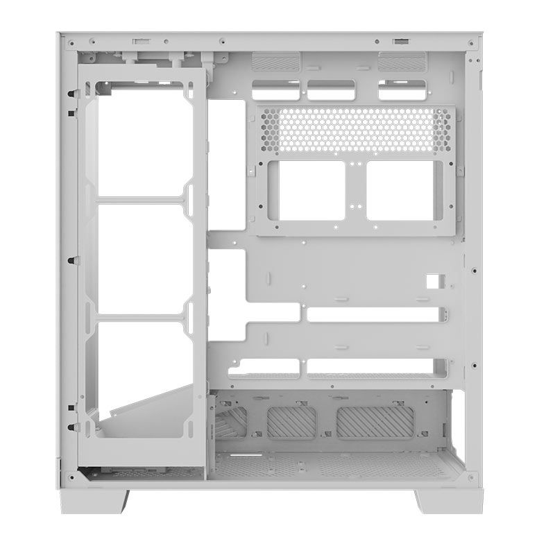 Gabinete Gamer Aigo Darkflash K430, ARGB, Mid-Tower, Lateral De Vidro, Com 6 Fans, Branco, K430-PC-CASE-WHITE