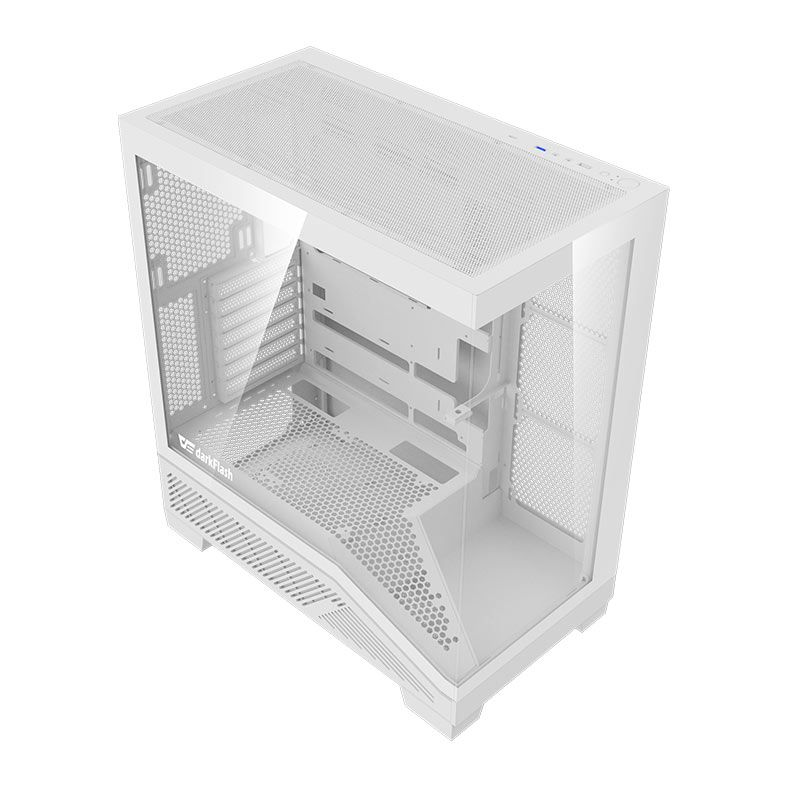 Gabinete Gamer Aigo Darkflash K430, ARGB, Mid-Tower, Lateral De Vidro, Com 6 Fans, Branco, K430-PC-CASE-WHITE