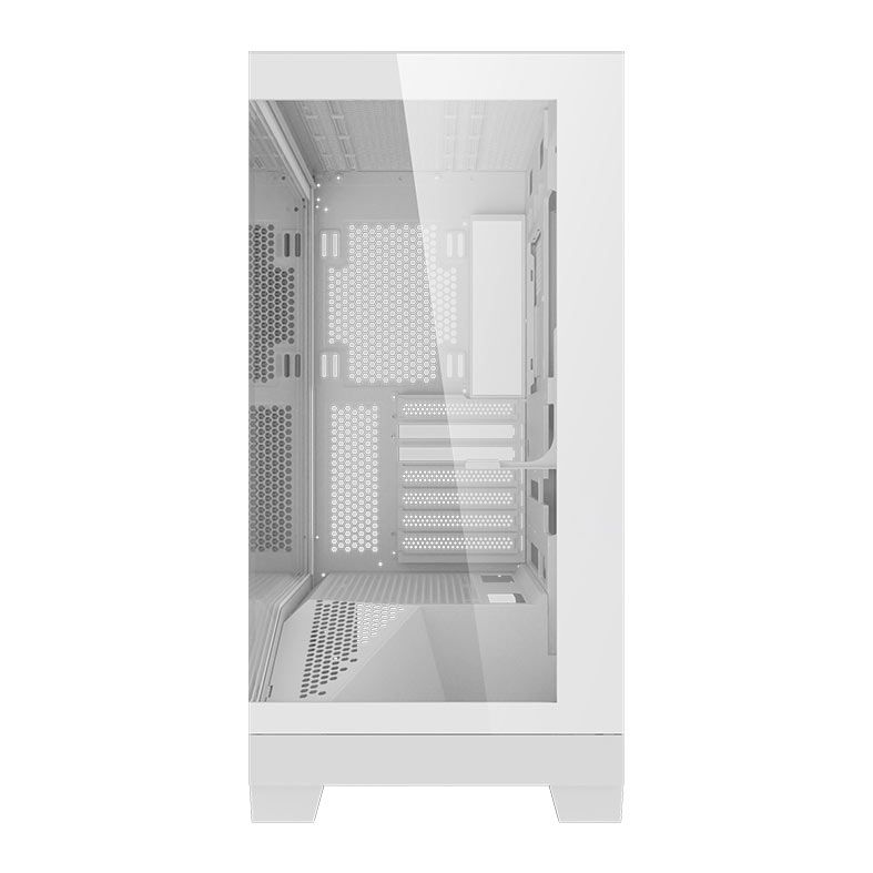 Gabinete Gamer Aigo Darkflash K430, ARGB, Mid-Tower, Lateral De Vidro, Com 6 Fans, Branco, K430-PC-CASE-WHITE