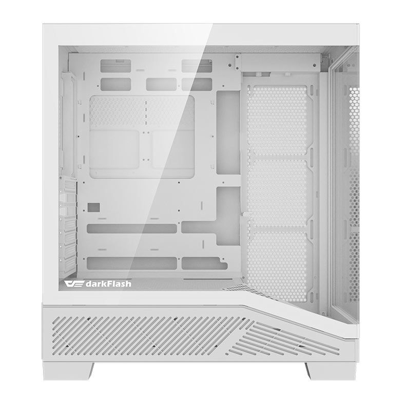 Gabinete Gamer Aigo Darkflash K430, ARGB, Mid-Tower, Lateral De Vidro, Com 6 Fans, Branco, K430-PC-CASE-WHITE