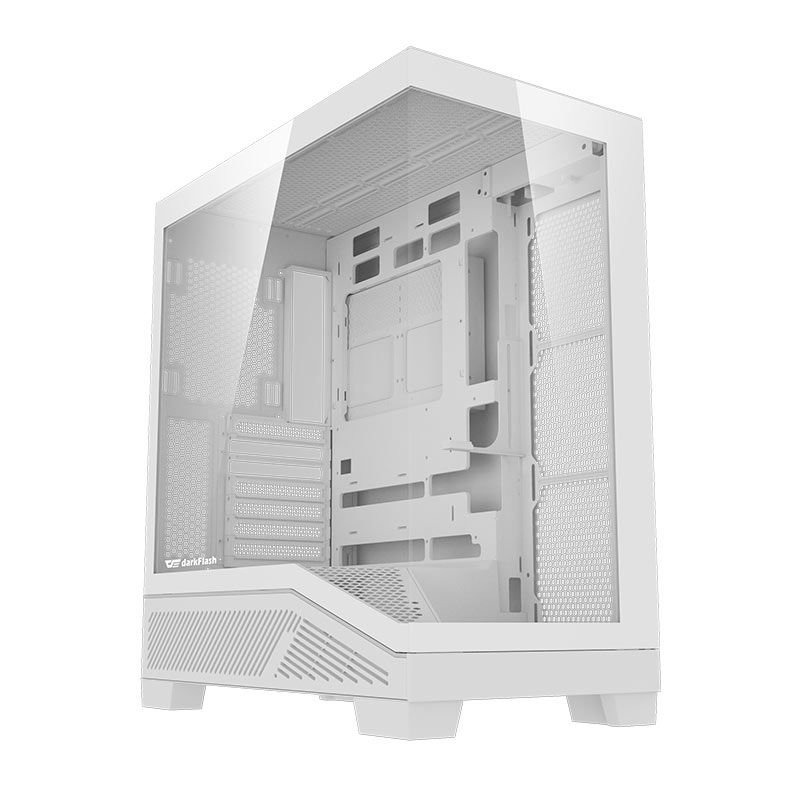 Gabinete Gamer Aigo Darkflash K430, ARGB, Mid-Tower, Lateral De Vidro, Com 6 Fans, Branco, K430-PC-CASE-WHITE