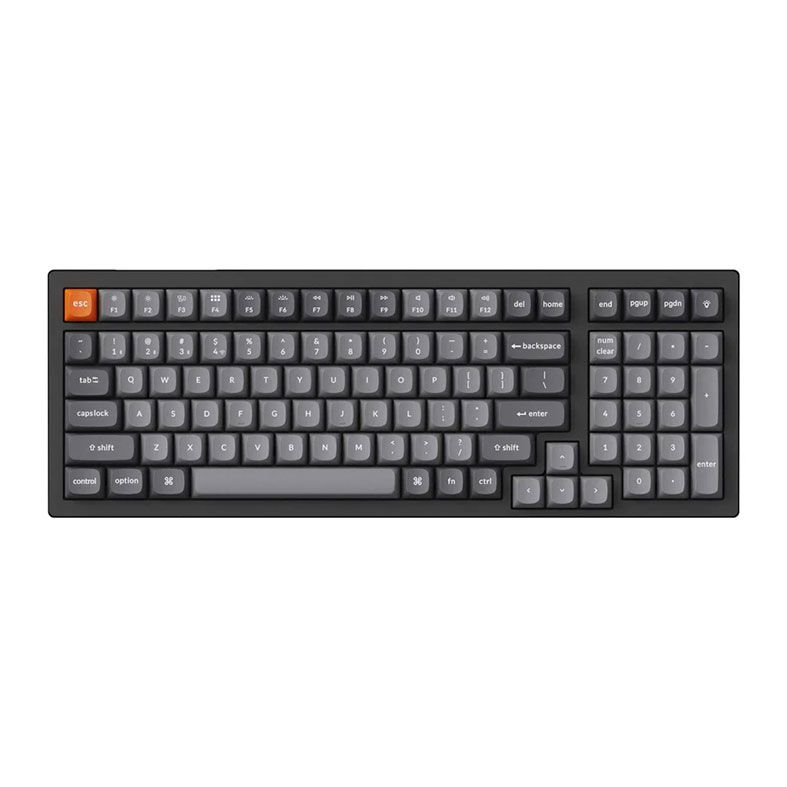 Teclado Mecanico Keychron K4 Max, RGB, Wireless, Switch Vermelho, Preto e Cinza, K4M-H1