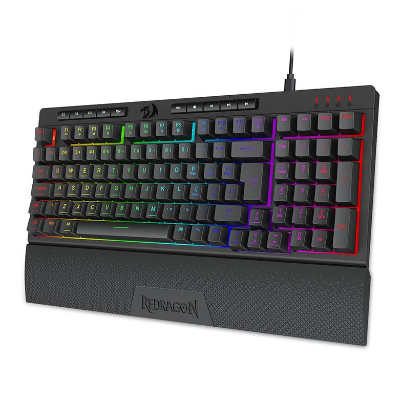 Teclado Gamer Redragon Shiva 98, RGB, ABNT2, Preto, K515-RGB-PT