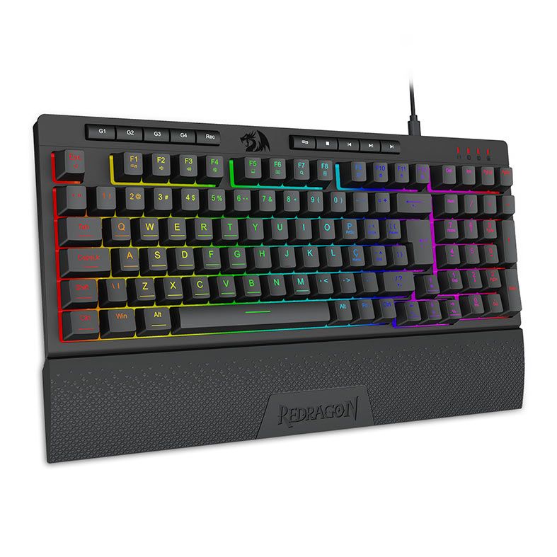 Teclado Gamer Redragon Shiva 98, RGB, ABNT2, Preto, K515-RGB-PT