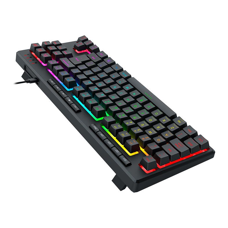 Teclado Gamer Redragon Shiva 87, RGB, Membrana, TKL ABNT2, USB, Preto, K516-RGB
