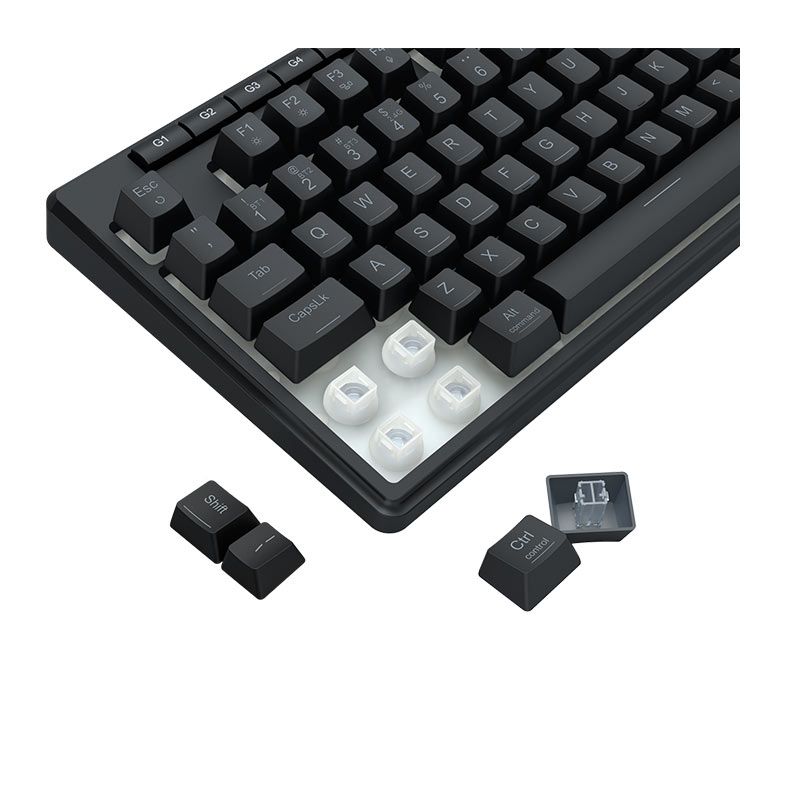 Teclado Membrana Gamer Redragon Shiva Pro 87, RGB, Tri-Mode, Preto, K516RGB-PRO
