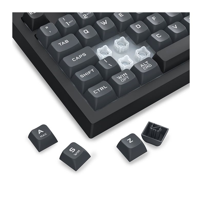 Teclado Gamer Redragon Crux Pro, RGB, ABNT2, Wireless, Preto e Cinza, K518RGB-PRO-GB