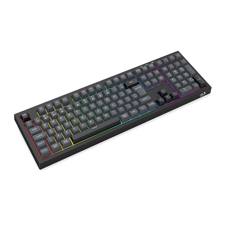 Teclado Gamer Redragon Crux Pro, RGB, ABNT2, Wireless, Preto e Cinza, K518RGB-PRO-GB