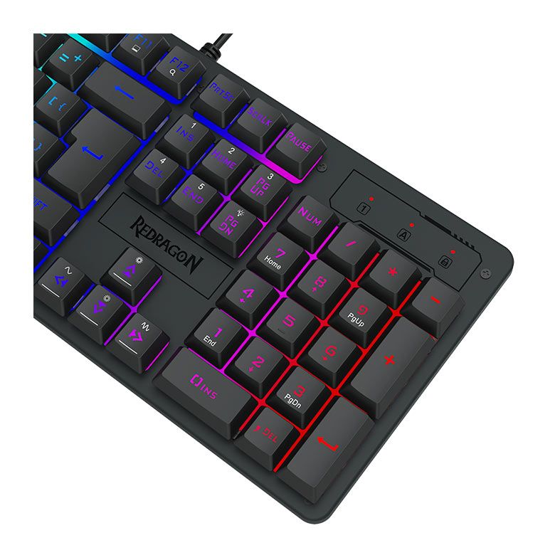 Teclado Gamer Redragon Netherbane, RGB, ABNT2, Preto, K521-RGB