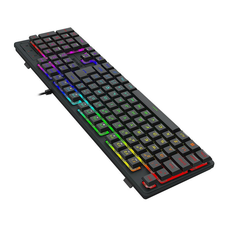 Teclado Gamer Redragon Netherbane, RGB, ABNT2, Preto, K521-RGB