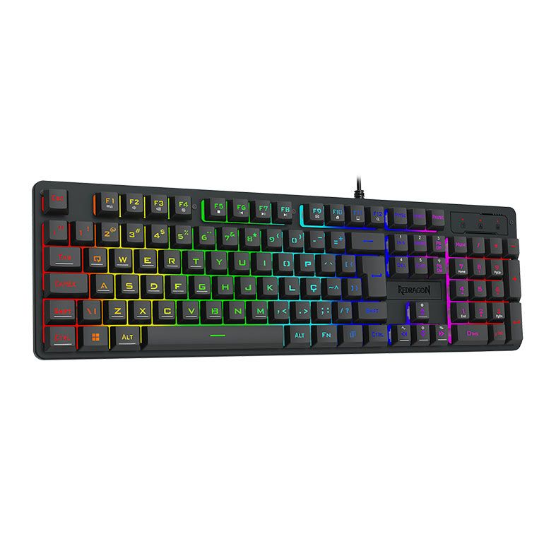 Teclado Gamer Redragon Netherbane, RGB, ABNT2, Preto, K521-RGB