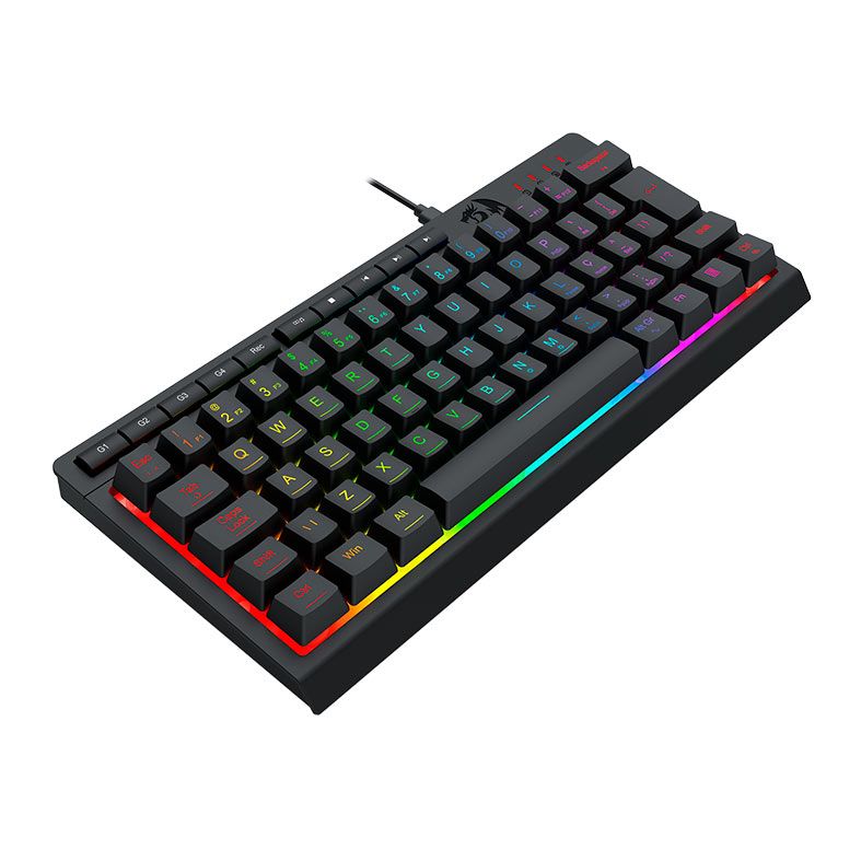 Teclado Gamer Redragon Shiva 61, 60%, RGB, ABNT2, Preto, K522-RGB-PT