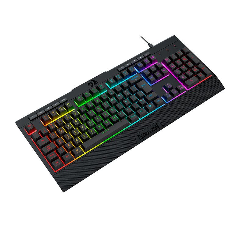 Teclado Membrana Redragon Shiva Lite, RGB, Full-Size, ABNT2, USB, Preto, K525-RGB
