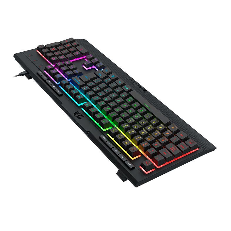 Teclado Membrana Redragon Shiva Lite, RGB, Full-Size, ABNT2, USB, Preto, K525-RGB