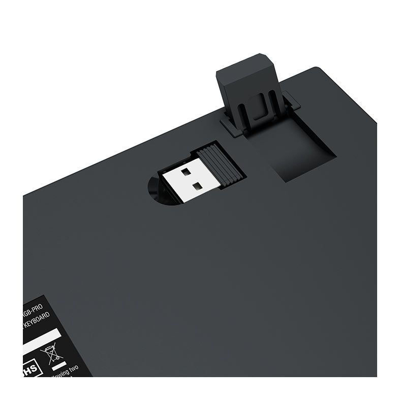 Teclado Mecanico Redragon Draconic Pro, RGB, ABNT2, Switch Marrom, Wireless, Cinza, Laranja e Preto, K530-OG-GY-BK-RGB-PRO