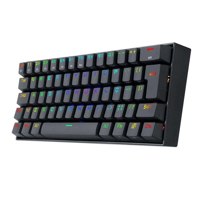 Teclado Mecanico Gamer Redragon Draconic, Bluetooth, RGB, ABNT2 60%, Switch Marrom, Preto, K530RGB