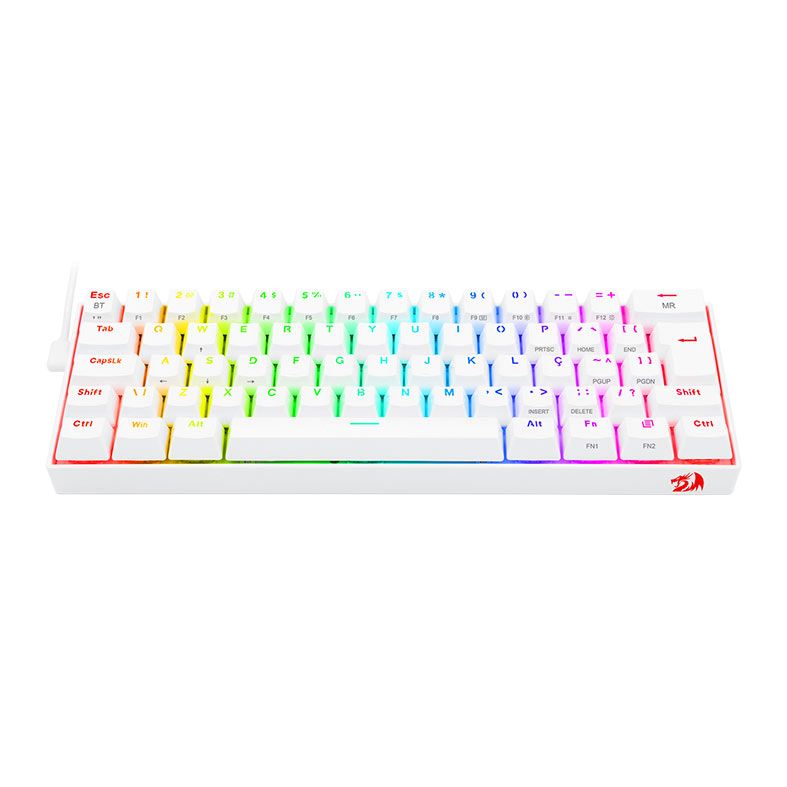 Teclado Mecanico Gamer Redragon Draconic PRO, RGB, ABNT2, Switch Vermelho, Branco, K530W-RGB-PRO (PT-RED)