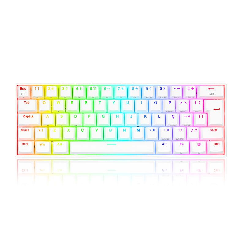 Teclado Mecanico Gamer Redragon Draconic PRO, RGB, ABNT2, Switch Vermelho, Branco, K530W-RGB-PRO (PT-RED)