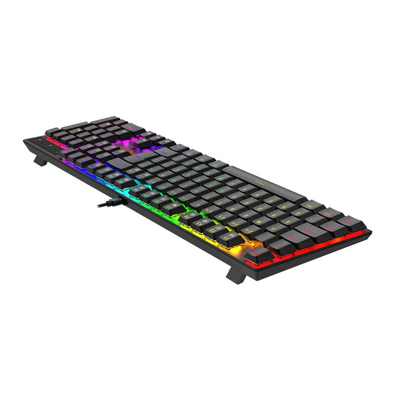 Teclado Mecanico Gamer Redragon Apas, RGB, ABNT2, Switch Marrom, Preto, K535-KB