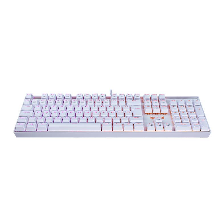 Teclado Mecanico Gamer Redragon Mitra Lunar White RGB Switch Red, K551W-RGB-PT-RED