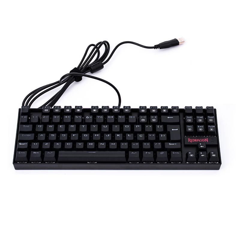 Teclado Mecanico Redragon Kumara Led Vermelho Switch Vermelho, K552-2 PT-RED