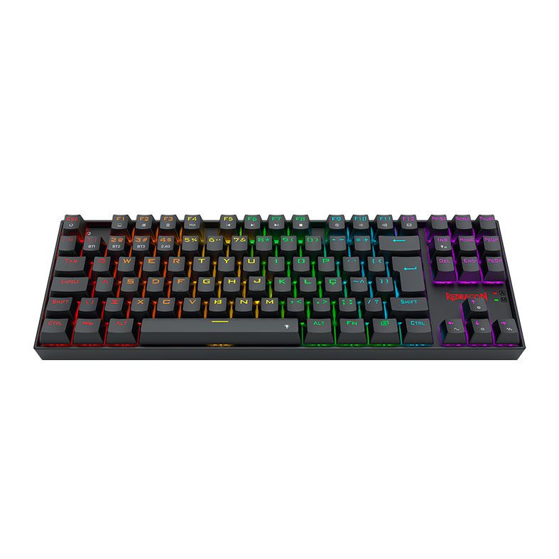 OPENBOX Teclado Mecanico Redragon Kumara Elite, Rainbow, Switch Azul, Wireless, Preto, K552-KRS-PT-BLUE