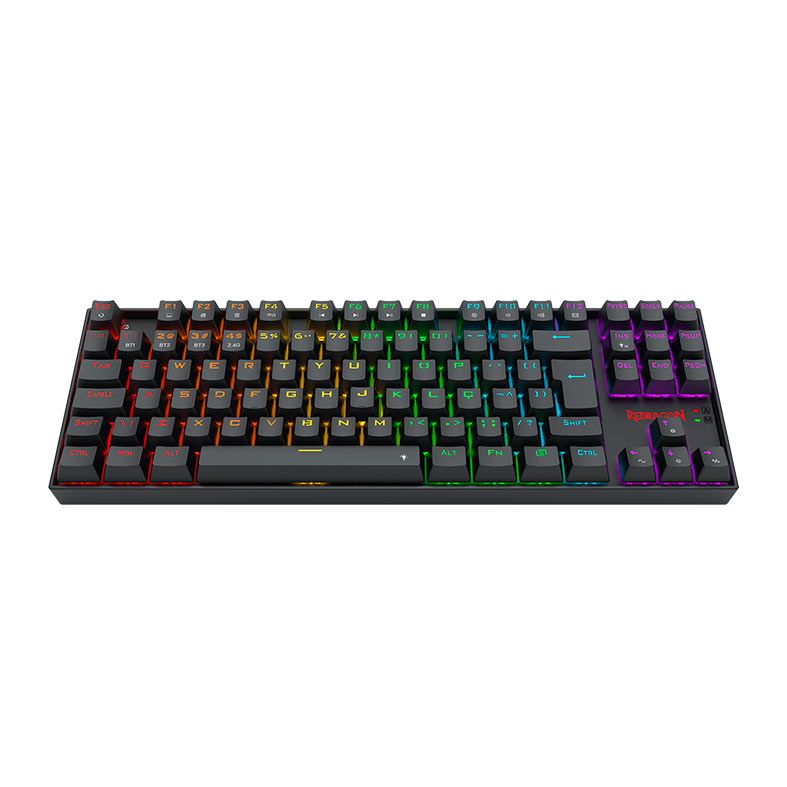 Teclado Mecanico Redragon Kumara Elite, Rainbow, Switch Marrom, Wireless, Preto, K552-KRS
