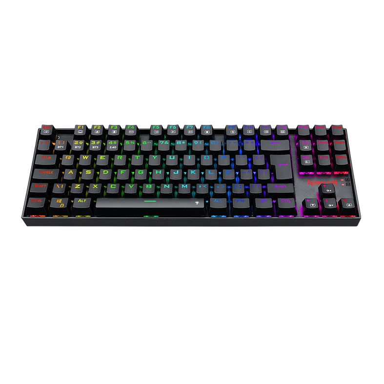 Teclado Mecanico Redragon Kumara PRO, RGB, Wireless, Switch Marrom, Preto, K552RGB-BRS-B-PT-BROWN