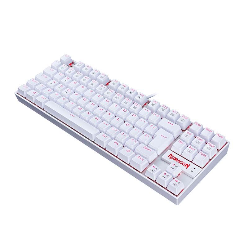 Teclado Mecanico Redragon Kumara Lunar White Led Vermelho Switch Azul, K552W-2 PT-BLUE