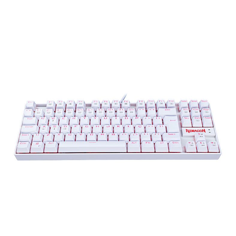 Teclado Mecanico Redragon Kumara Lunar White Led Vermelho Switch Vermelho, K552W-2-PT-RED