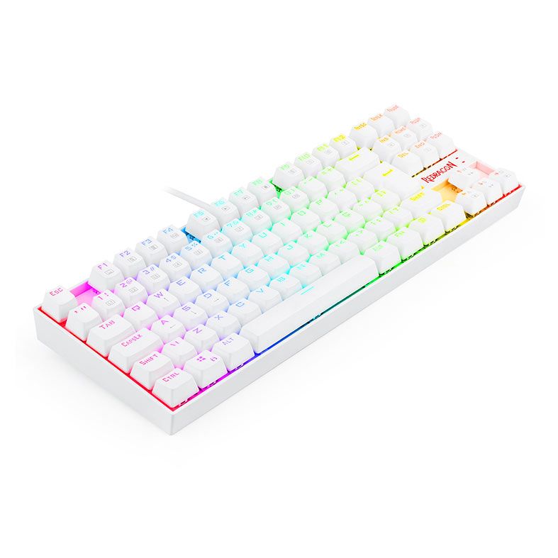 Teclado Mecanico Redragon Kumara Lunar White RGB Switch Blue, K552W-RGB PT-BLUE