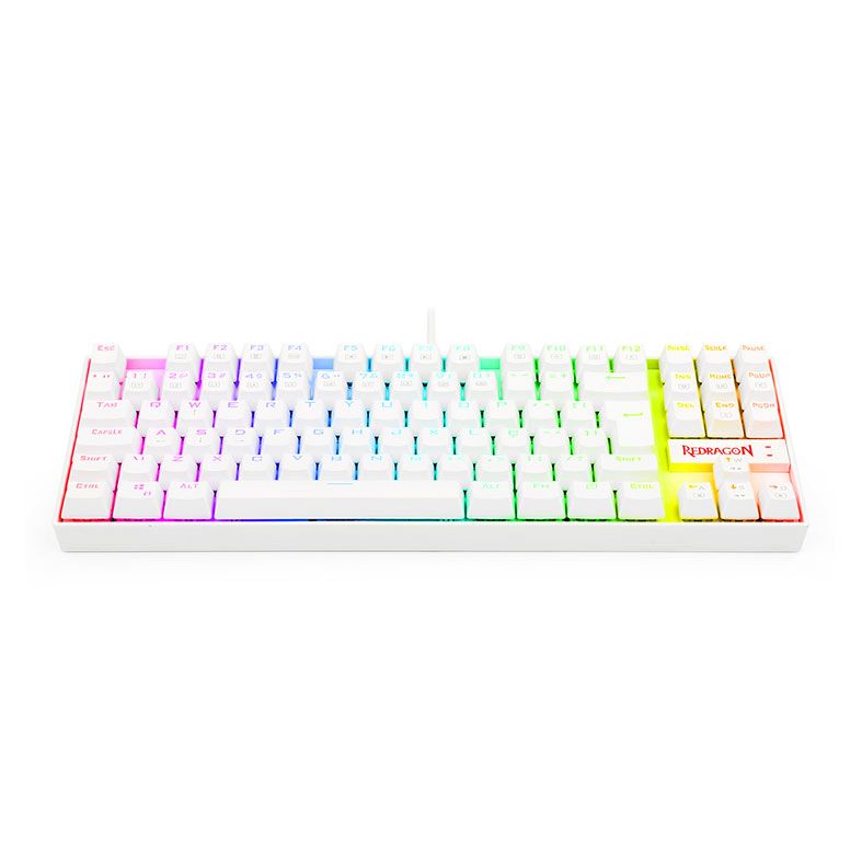 Teclado Mecanico Redragon Kumara Lunar White RGB Switch Blue, K552W-RGB PT-BLUE