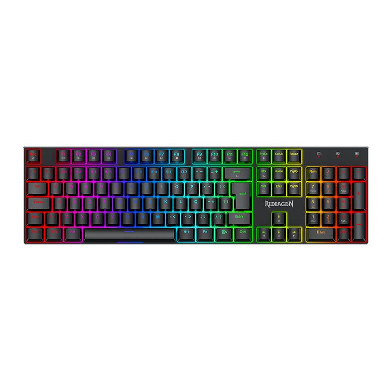 OPENBOX Teclado Magnetico Redragon Dharma, RGB, Full Size, Rapid Trigger, ABNT2, Case em Aluminio, Preto, K556RGB-M