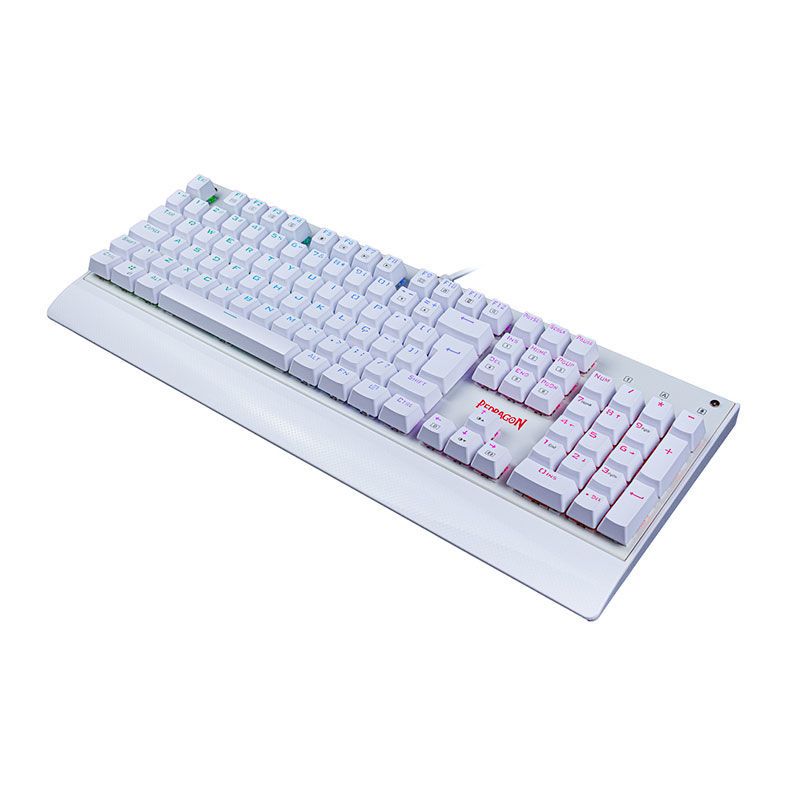 Teclado Mecanico Redragon Kala Lunar White RGB Switch Brown, K557W-RGB-PT-BROWN