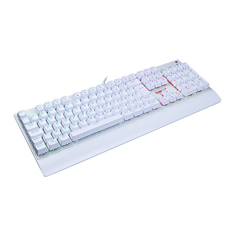 Teclado Mecanico Redragon Kala Lunar White RGB Switch Brown, K557W-RGB-PT-BROWN