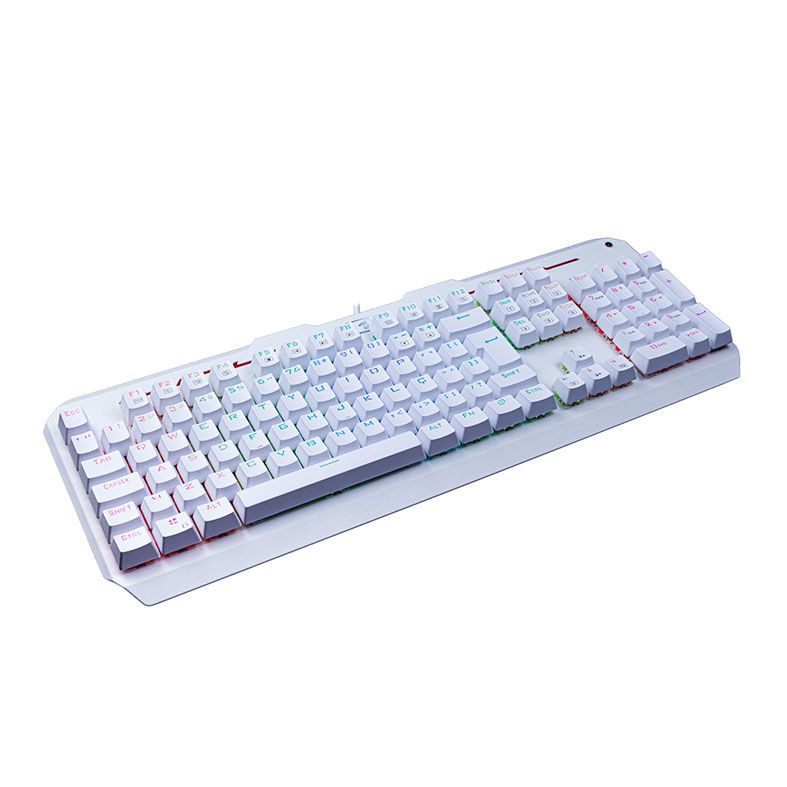 Teclado Mecanico Redragon Varuna Lunar White RGB Switch Vermelho, K559W-RGB PT-RED