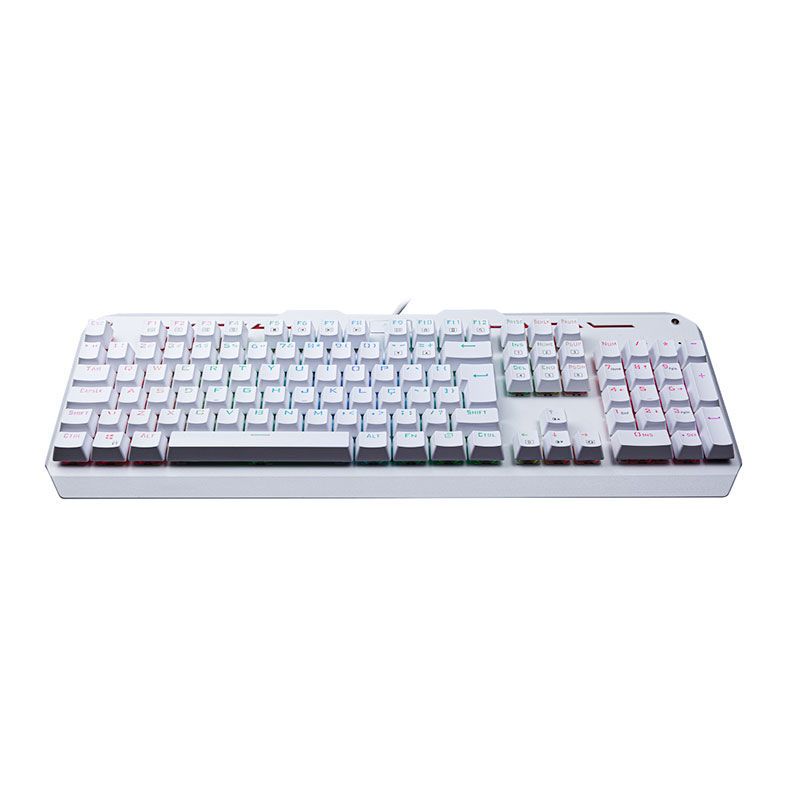 Teclado Mecanico Redragon Varuna Lunar White RGB Switch Vermelho, K559W-RGB PT-RED