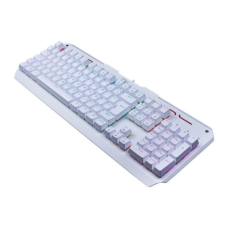 Teclado Mecanico Redragon Varuna Lunar White RGB Switch Vermelho, K559W-RGB PT-RED