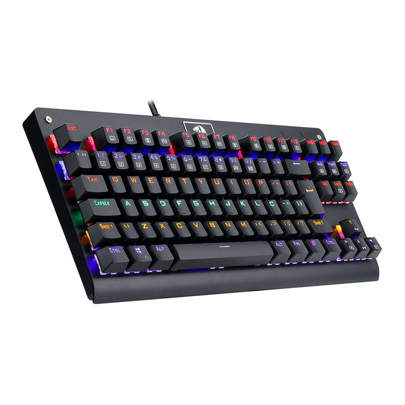 Teclado Mecanico Redragon Dark Avenger Preto Rainbow Switch Vermelho, K568R-PT-RED