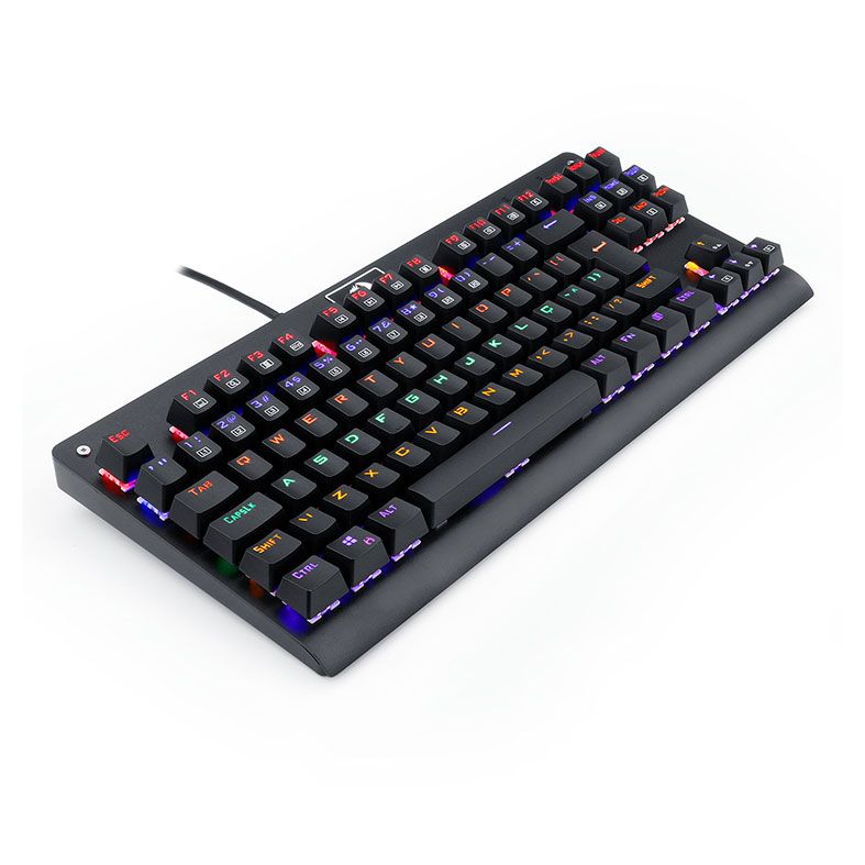 Teclado Mecanico Redragon Dark Avenger Preto Rainbow Switch Vermelho, K568R-PT-RED