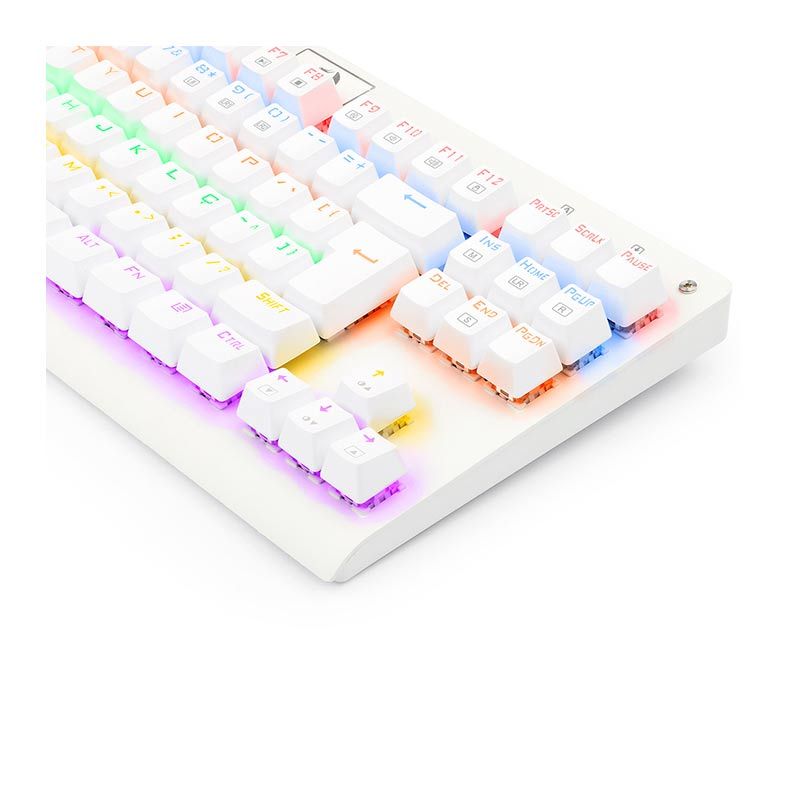Teclado Mecanico Redragon Dark Avenger Lunar White Switch Blue, K568W-R-PT-BLUE