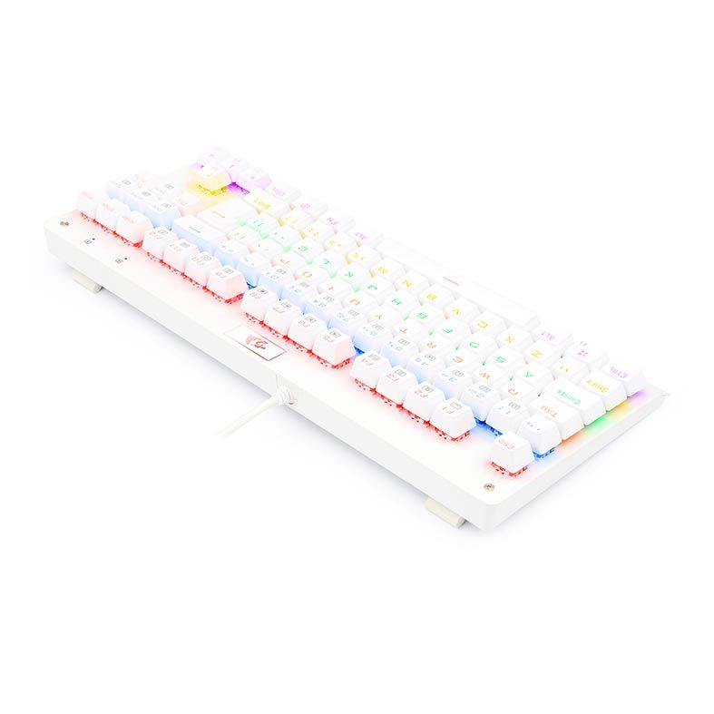 Teclado Mecanico Redragon Dark Avenger Lunar White Switch Blue, K568W-R-PT-BLUE