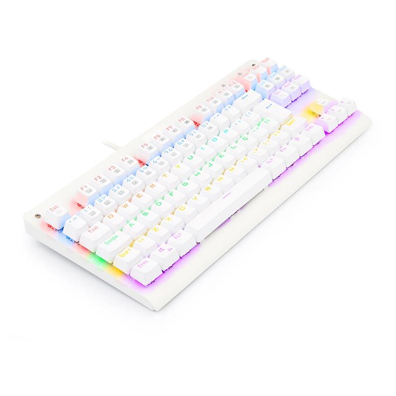 Teclado Mecanico Redragon Dark Avenger Lunar White Switch Blue, K568W-R-PT-BLUE