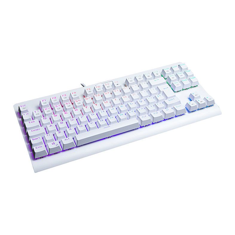 Teclado Mecanico Redragon Dark Avenger Lunar White RGB Switch Azul, K568W-RGB-PT-BLUE