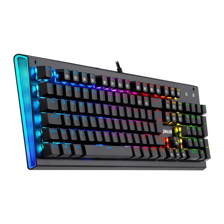 Teclado Mecanico Gamer Redragon Aryaman V2, RGB, Switch Blue, Preto, K569RGB-PT-BLUE-V2