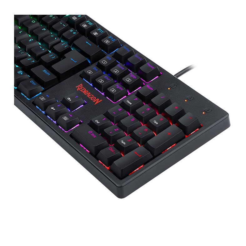 Teclado Mecanico Redragon Kama, RGB, ABNT2, Switch Azul, Preto, K578-RGB