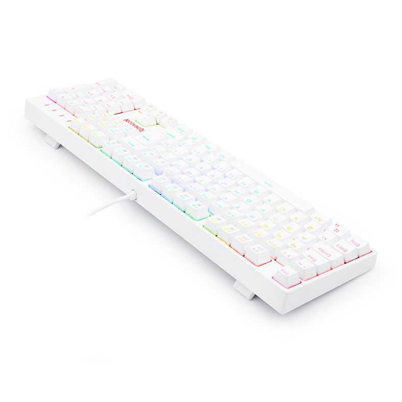 Teclado Mecanico Gamer Redragon Surara-Pro, RGB, Switch Azul, Branco, K582W-RGB-PRO-BLUE