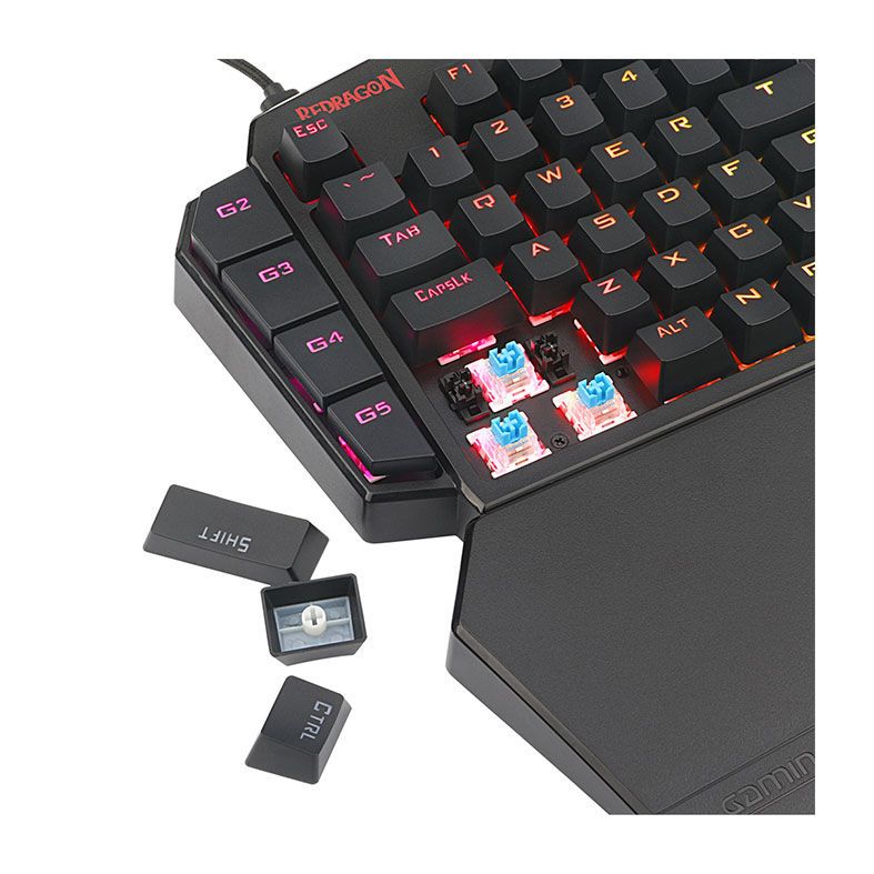 Teclado Mecanico Redragon Diti One-Hand RGB, K585RGB