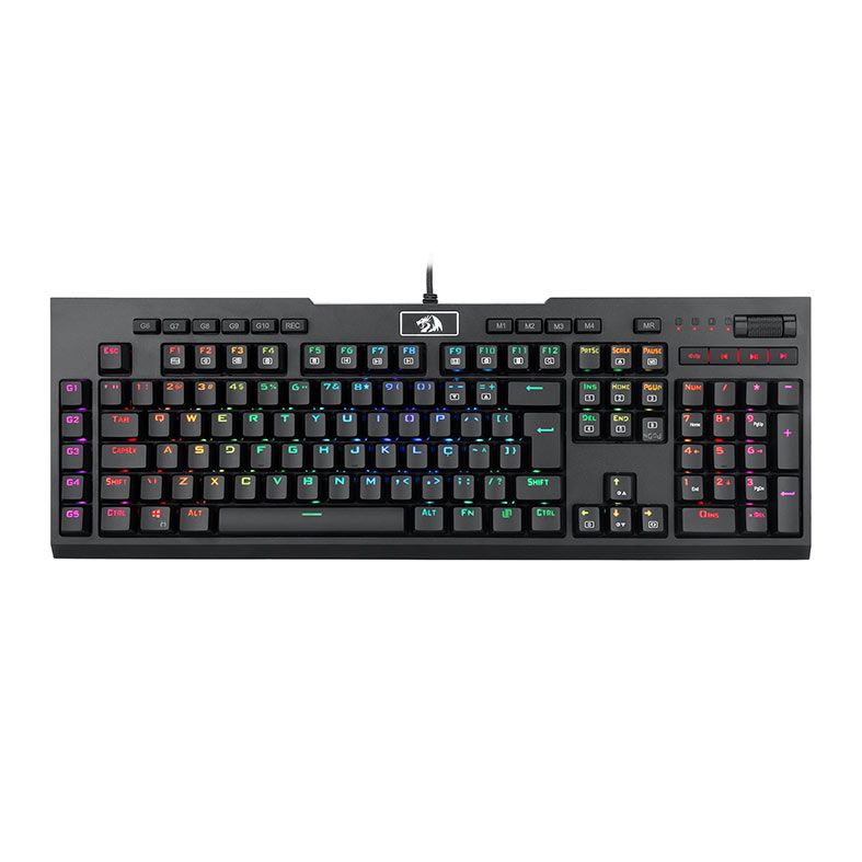 Teclado Opto-Mecanico Redragon Brahma PRO, RGB, Opical Switch Red, Preto, K586RGB-PRO-PT-RED