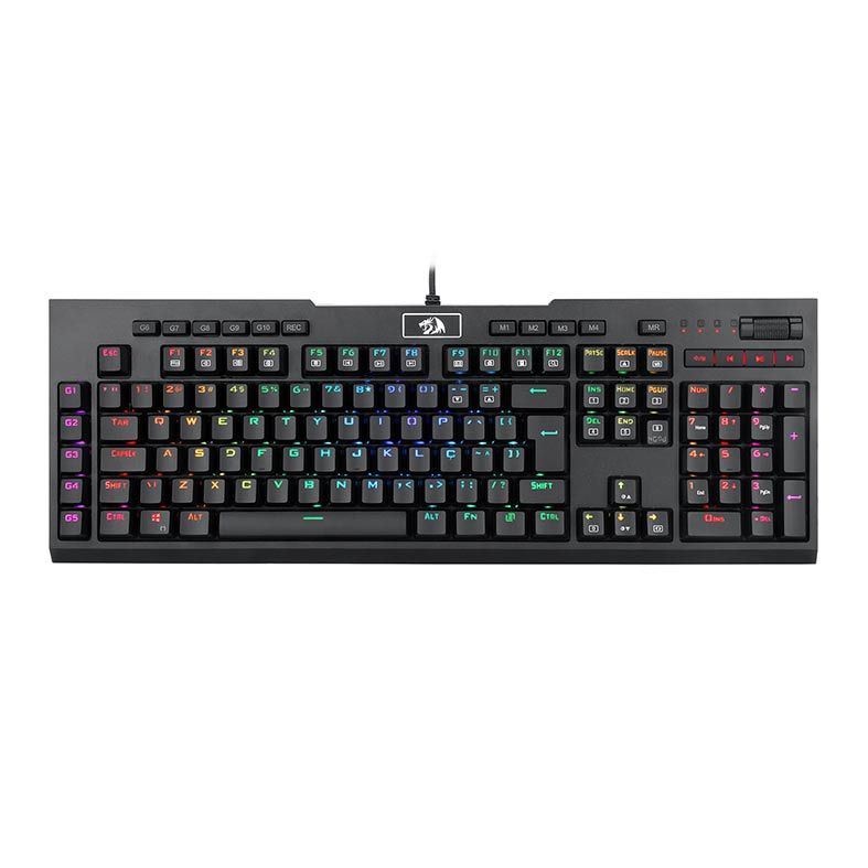Teclado Opto-Mecanico Redragon Brahma PRO Preto RGB Opical Switch, K586RGB-PRO
